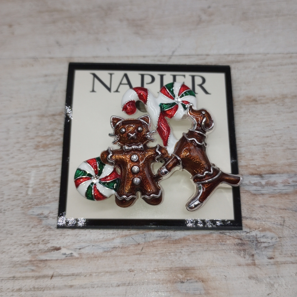 Napier Christmas Dog/Cat Pin